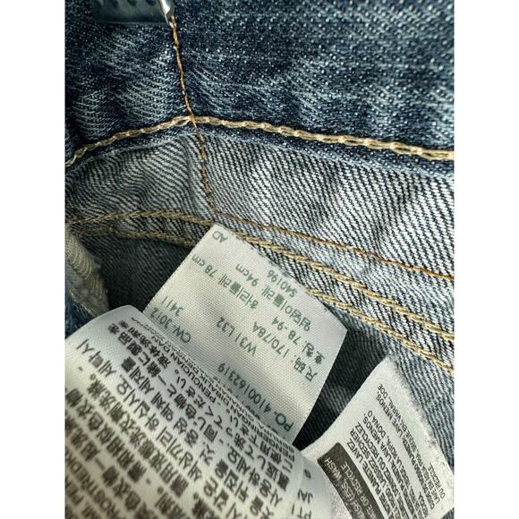 Levi's 514 Men's Slim Fit Straight Leg Stretch Blue Denim Jeans 31x32 - Picture 4 of 5